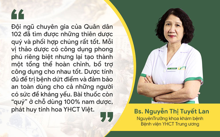 BS Nguyễn Thị Tuyết Lan nhận định về hiệu quả của bài thuốc Tiêu ban hoàn bì thang